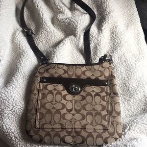 Brown Coach crossbody bag